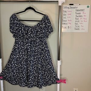 Blue summer dress plus size